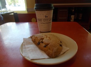 Coffee and Scone at Port City Java