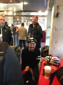 Ricky with the 8-ball helmet and Jacques behind him
